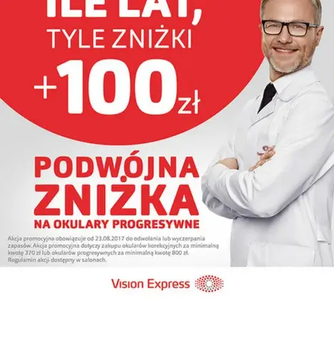 Vision Express ile lat tyle procent zniżki? Sprawdź aktualne rabaty!