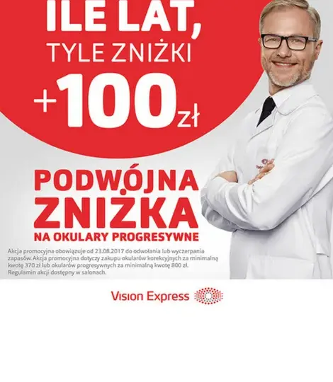 Vision Express ile lat tyle procent zniżki? Sprawdź aktualne rabaty!